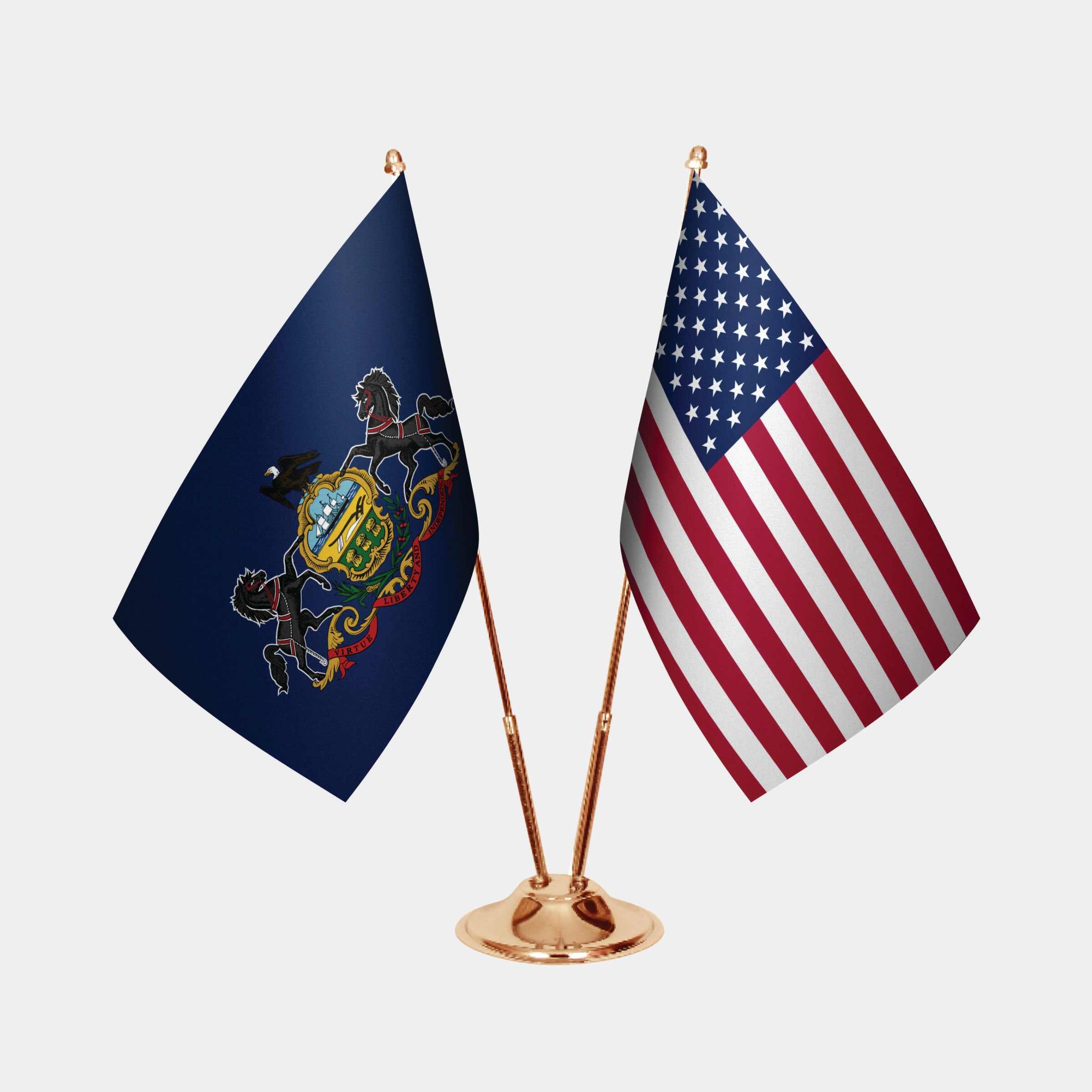 Pennsylvania Gold Desk Flag