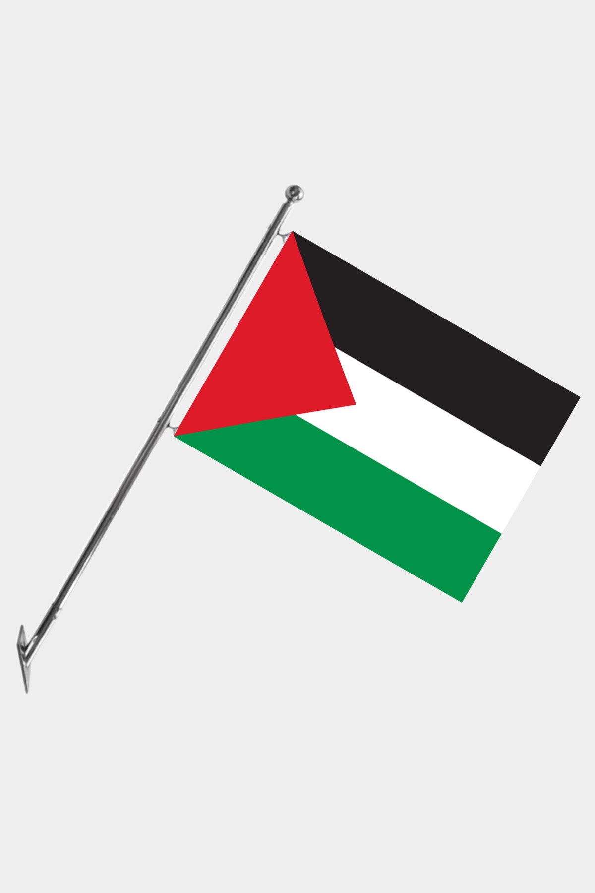Palestine Wall-Mounted Telescopic Flagpole Set — Polyester