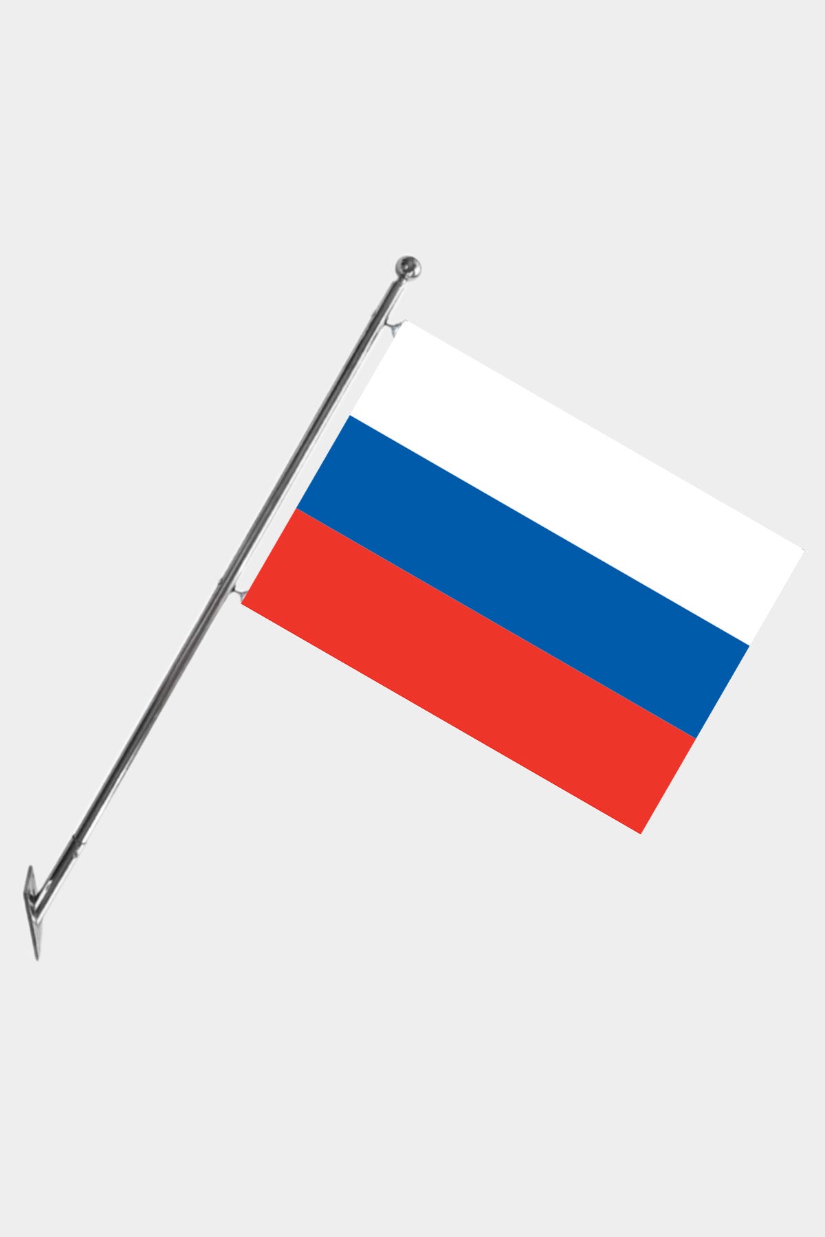 Russia Wall-Mounted Telescopic Flagpole Set — Polyester