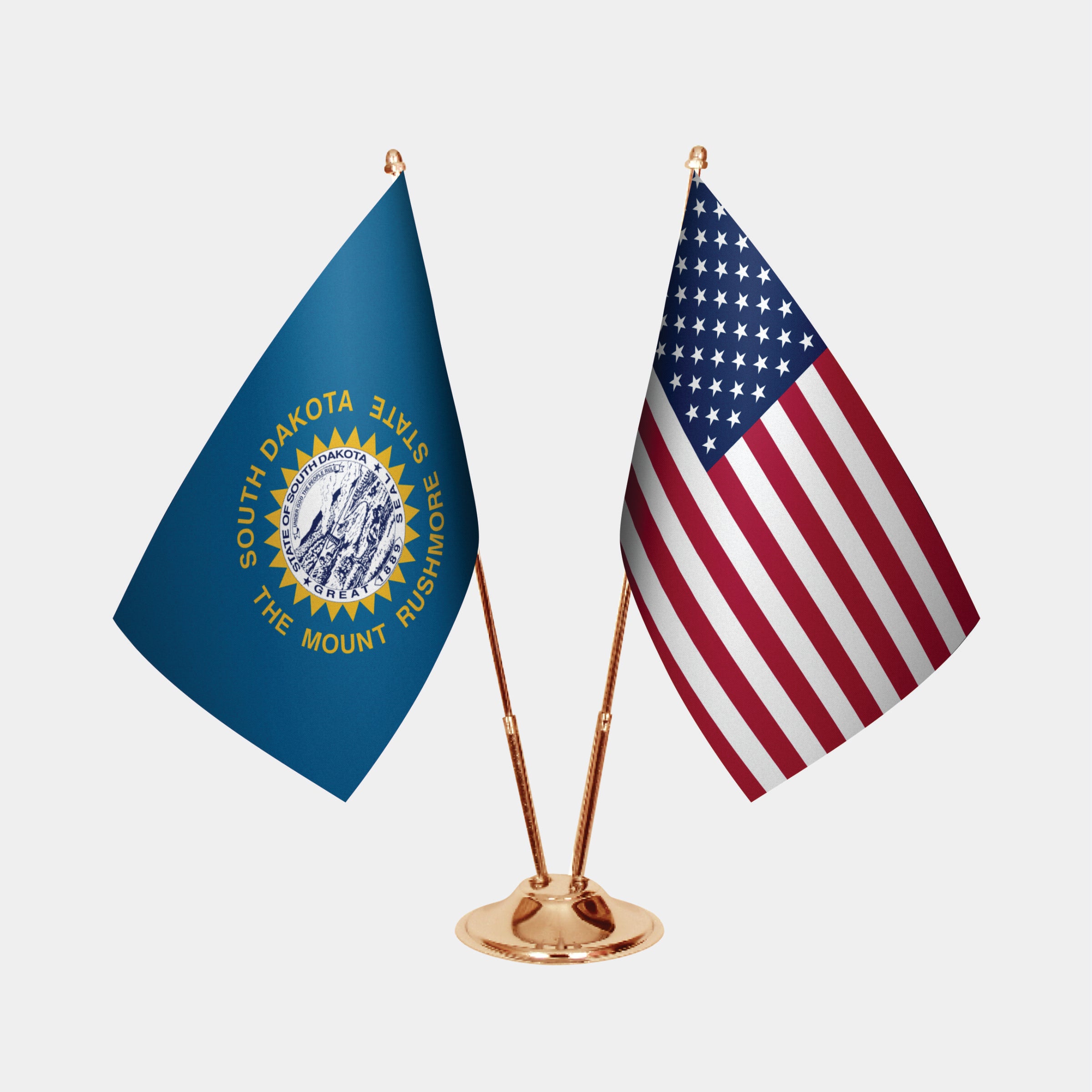 South Dakota Gold Desk Flag