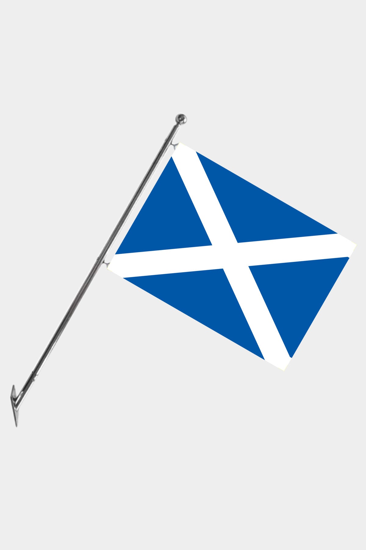 Scotland Wall-Mounted Telescopic Flagpole Set — Polyester