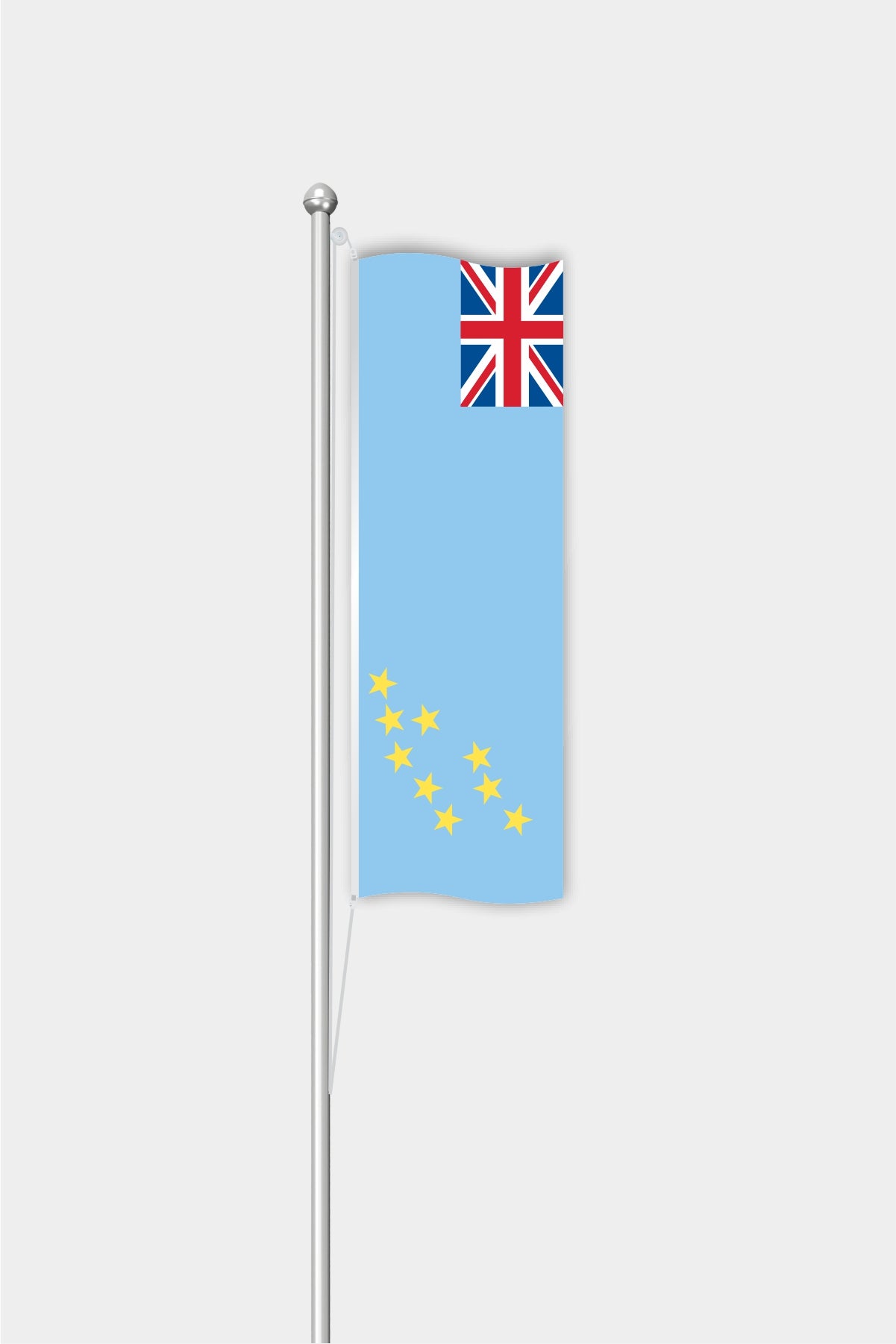 Outdoor Vertical Tuvalu Flag — Polyester
