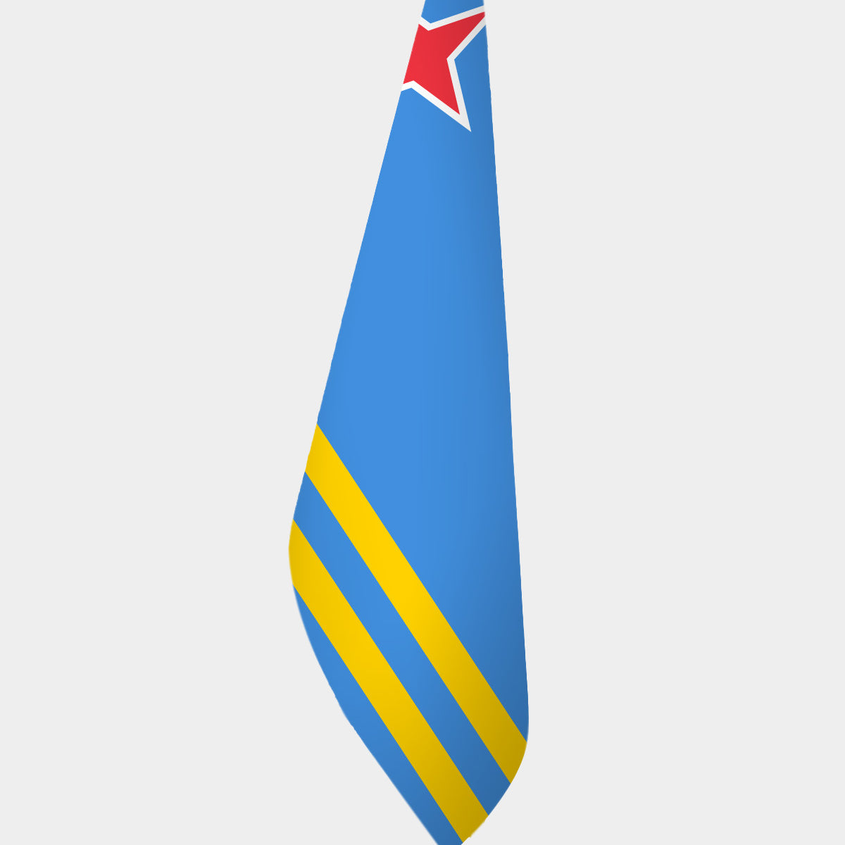Aruba Official Indoor Flag — Double Satin, Chrome Pole