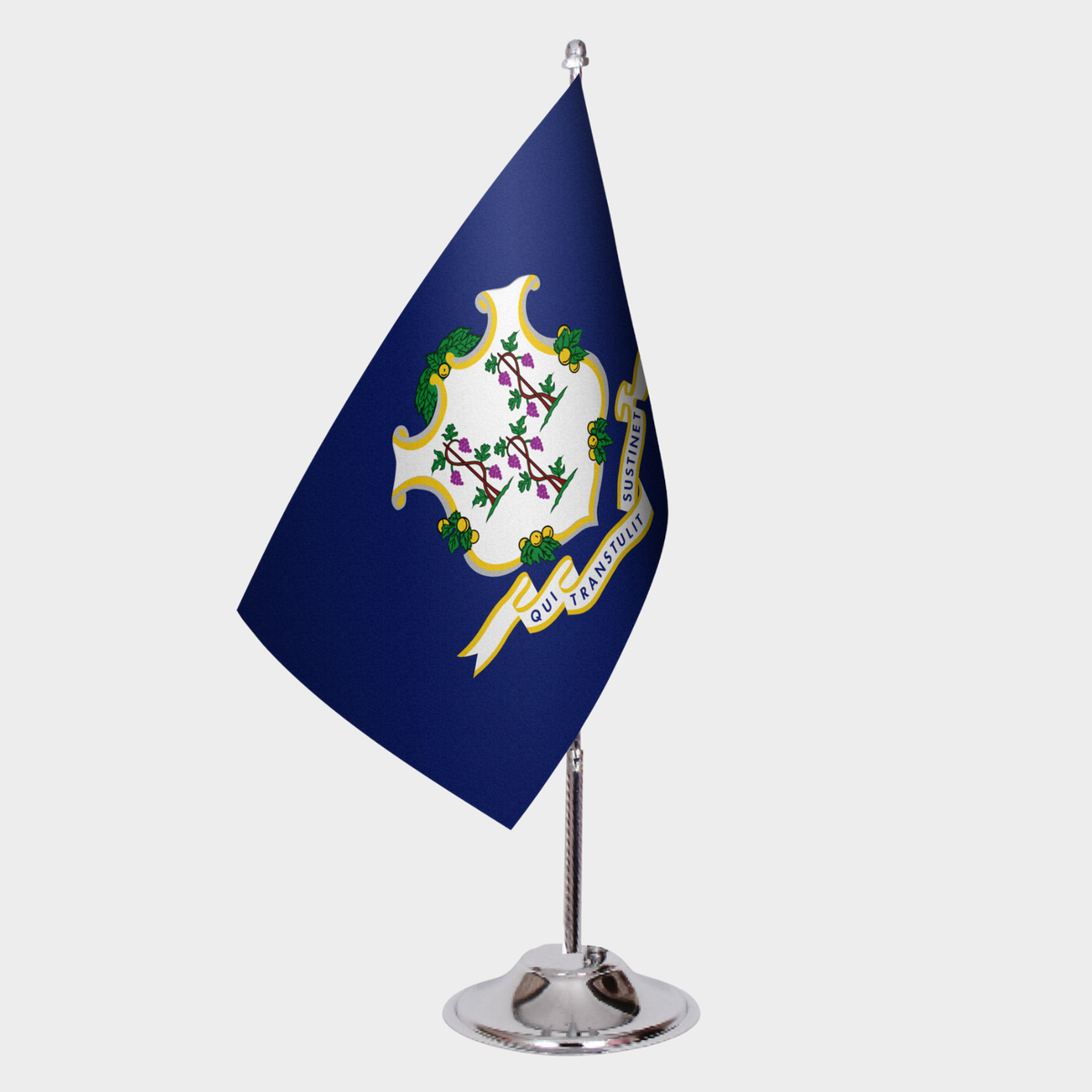 Connecticut State Desk Flags — Double Satin