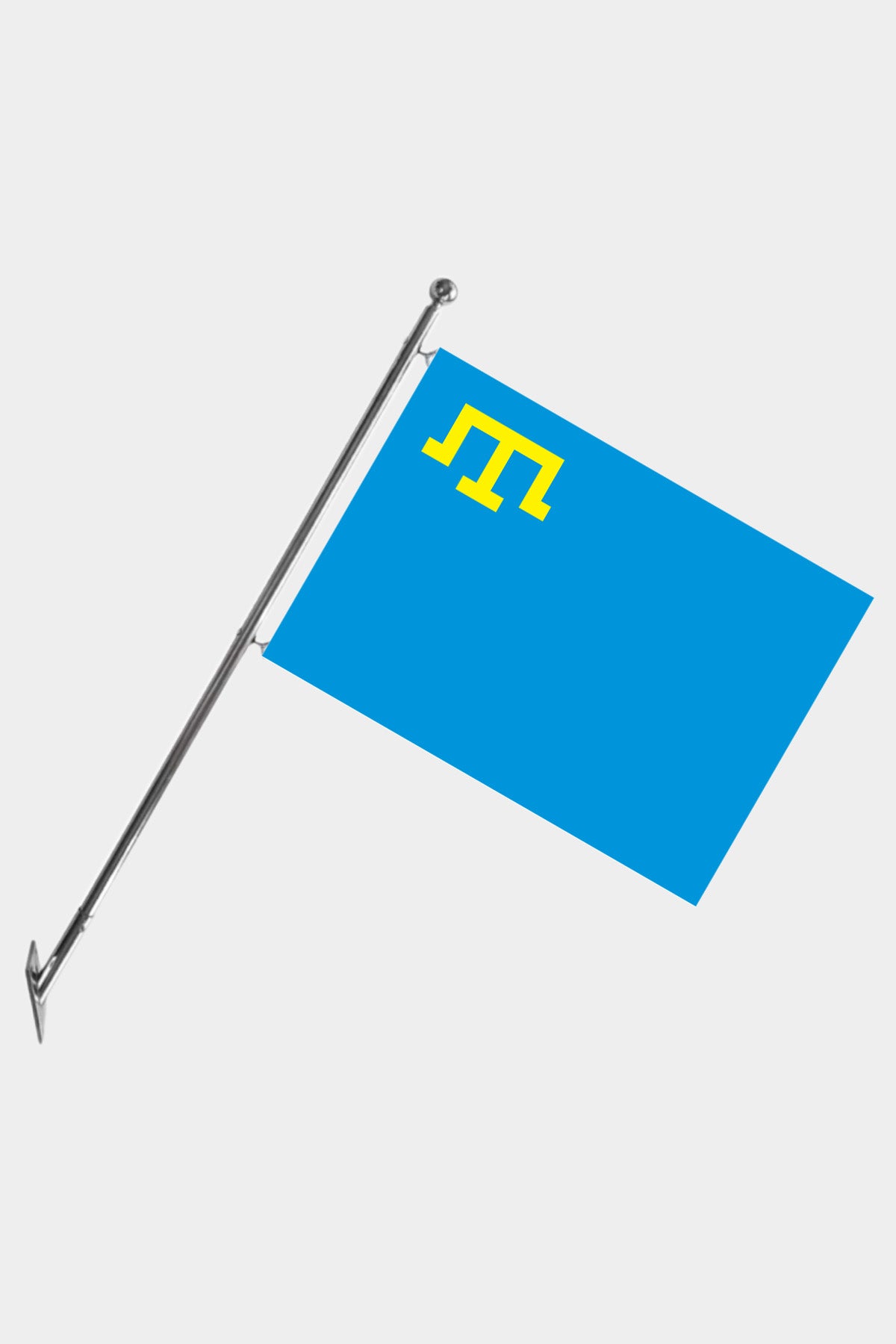 Crimean Tatar Wall-Mounted Telescopic Flagpole Set — Polyester