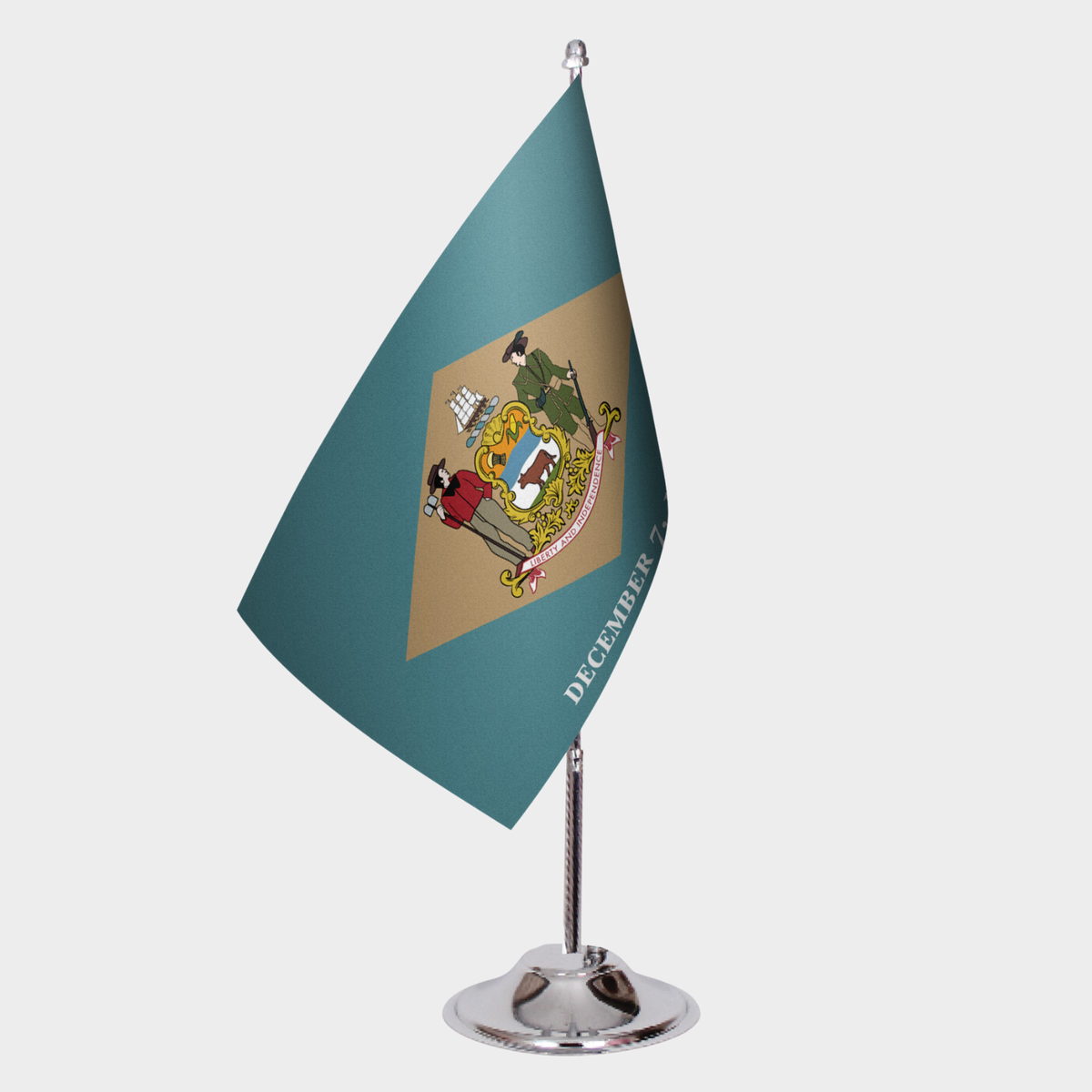Delaware State Desk Flags — Double Satin