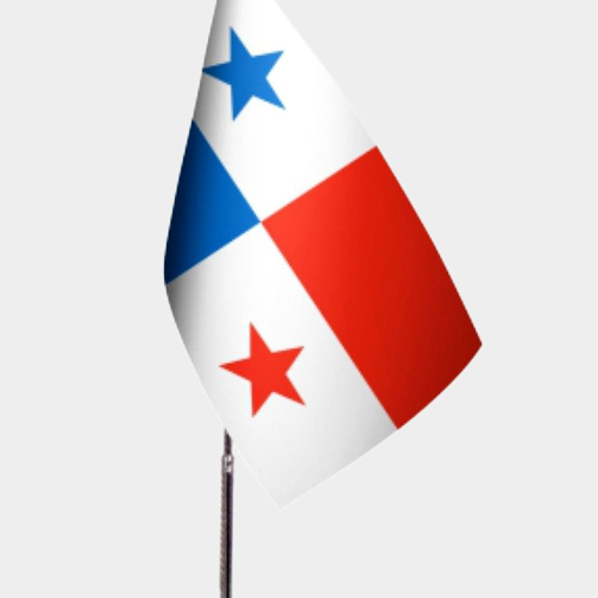 Panama Desk Flag - Premium Double-Layer Satin with Chrome L-Shaped Stand | Professional Quality Country Desk Flag for Government Offices and Institutions