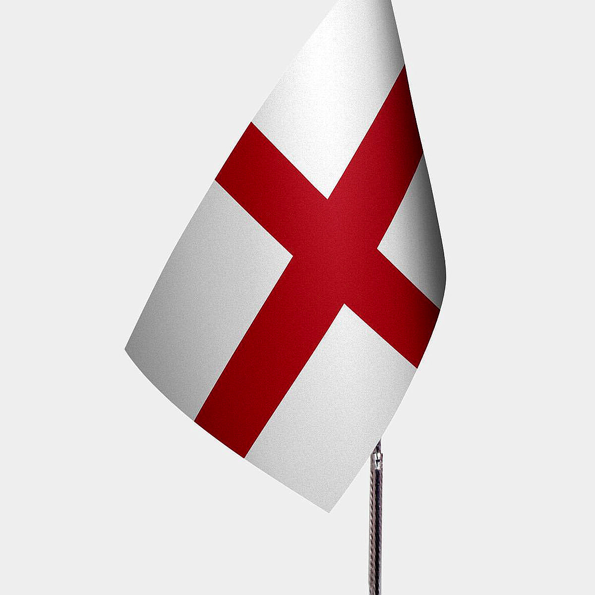 England Desk Flag - Premium Double-Layer Satin with Chrome L-Shaped Stand | Professional Quality Country Desk Flag for Government Offices and Institutions