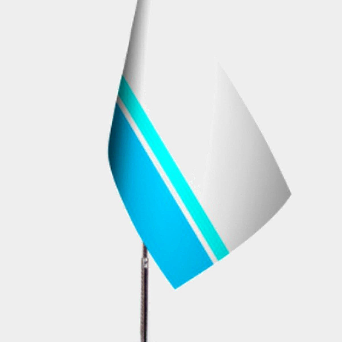 Mountain Altay Desk Flag - Premium Double-Layer Satin with Chrome L-Shaped Stand | Professional Quality Country Desk Flag for Government Offices and Institutions