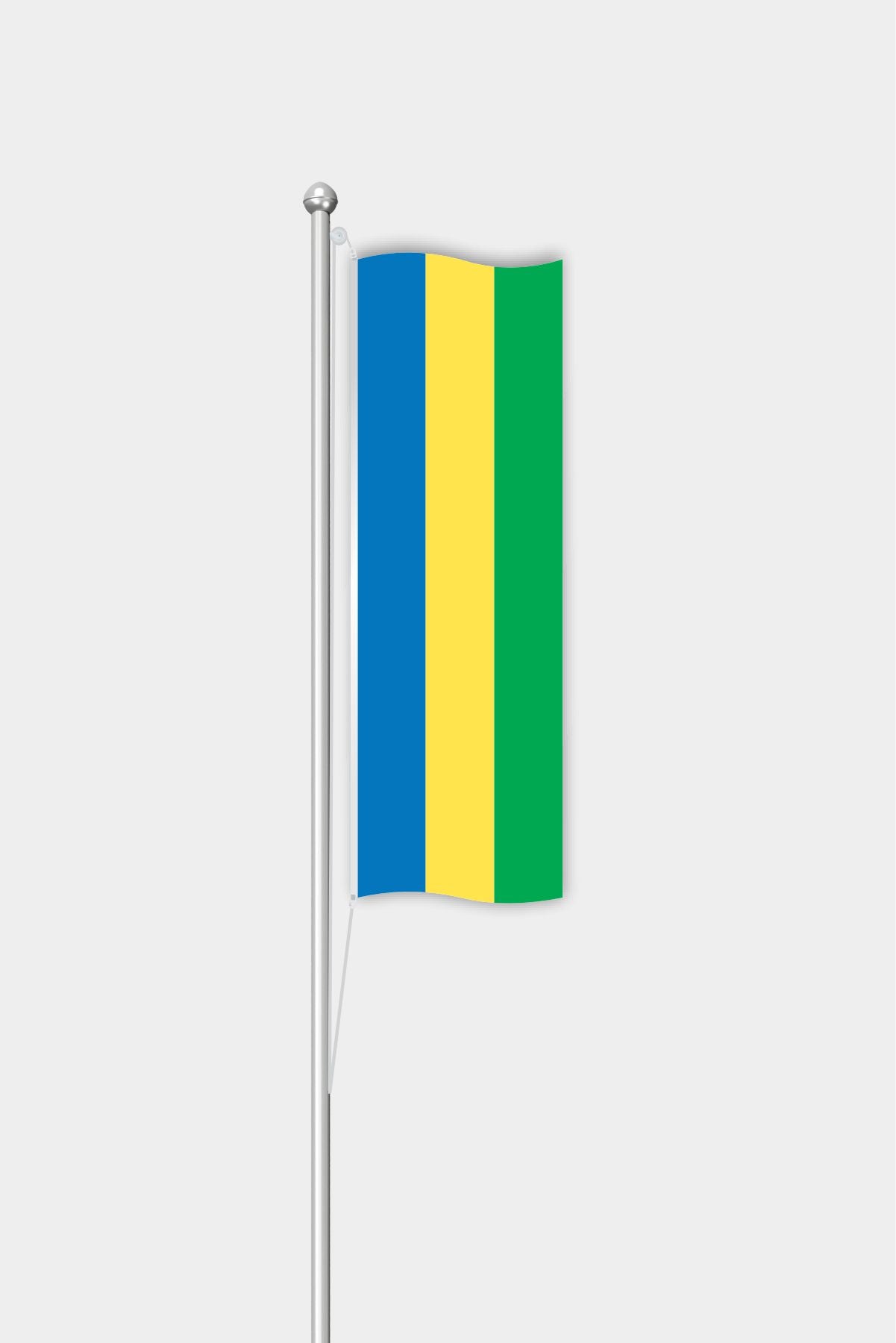Outdoor Vertical Gabon Flag — Polyester