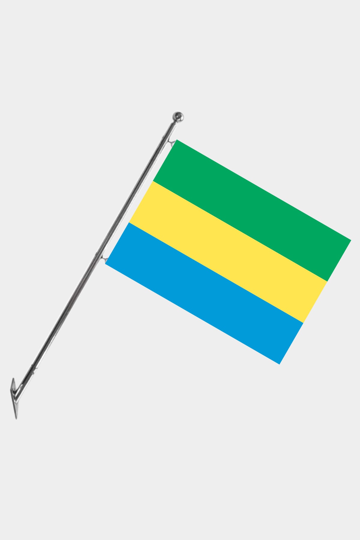 Gabon Wall-Mounted Telescopic Flagpole Set — Polyester
