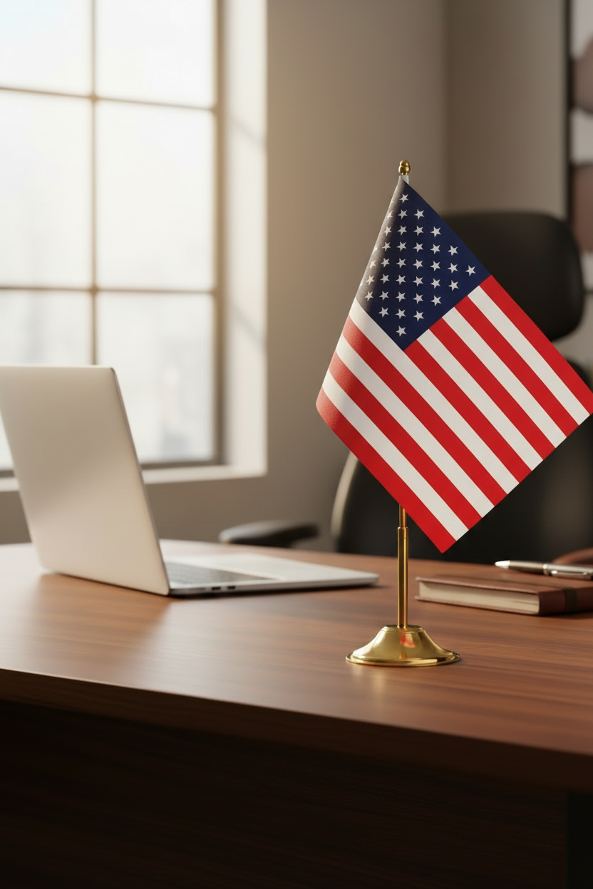 Deluxe United States Table Flag - Office Lifestyle
