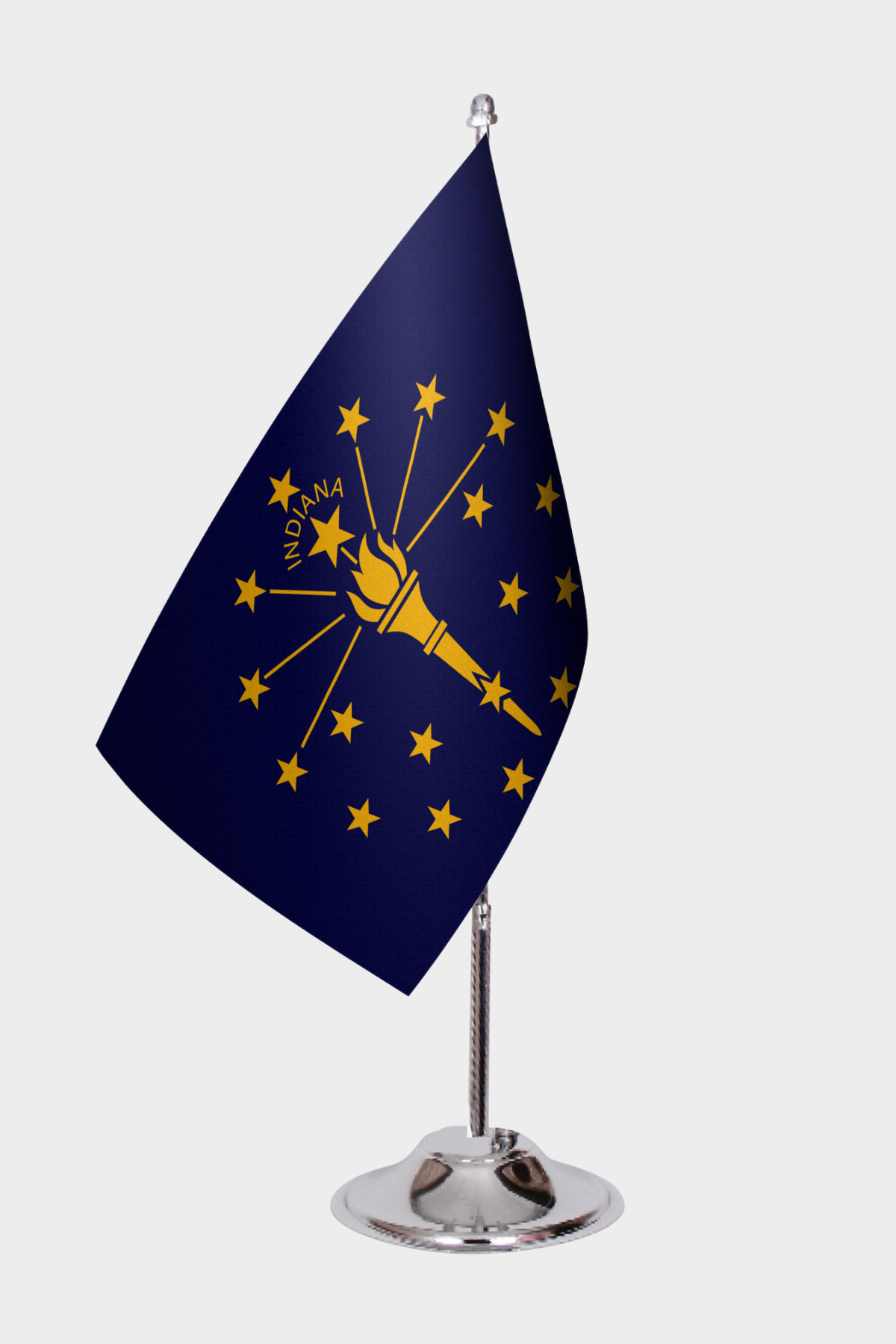 Indiana State Desk Flags — Full View