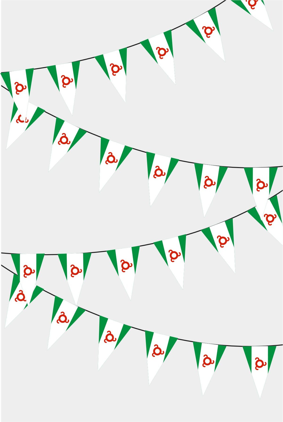 Guirlande de drapeaux triangulaires de l'Ingouchie 50 m
