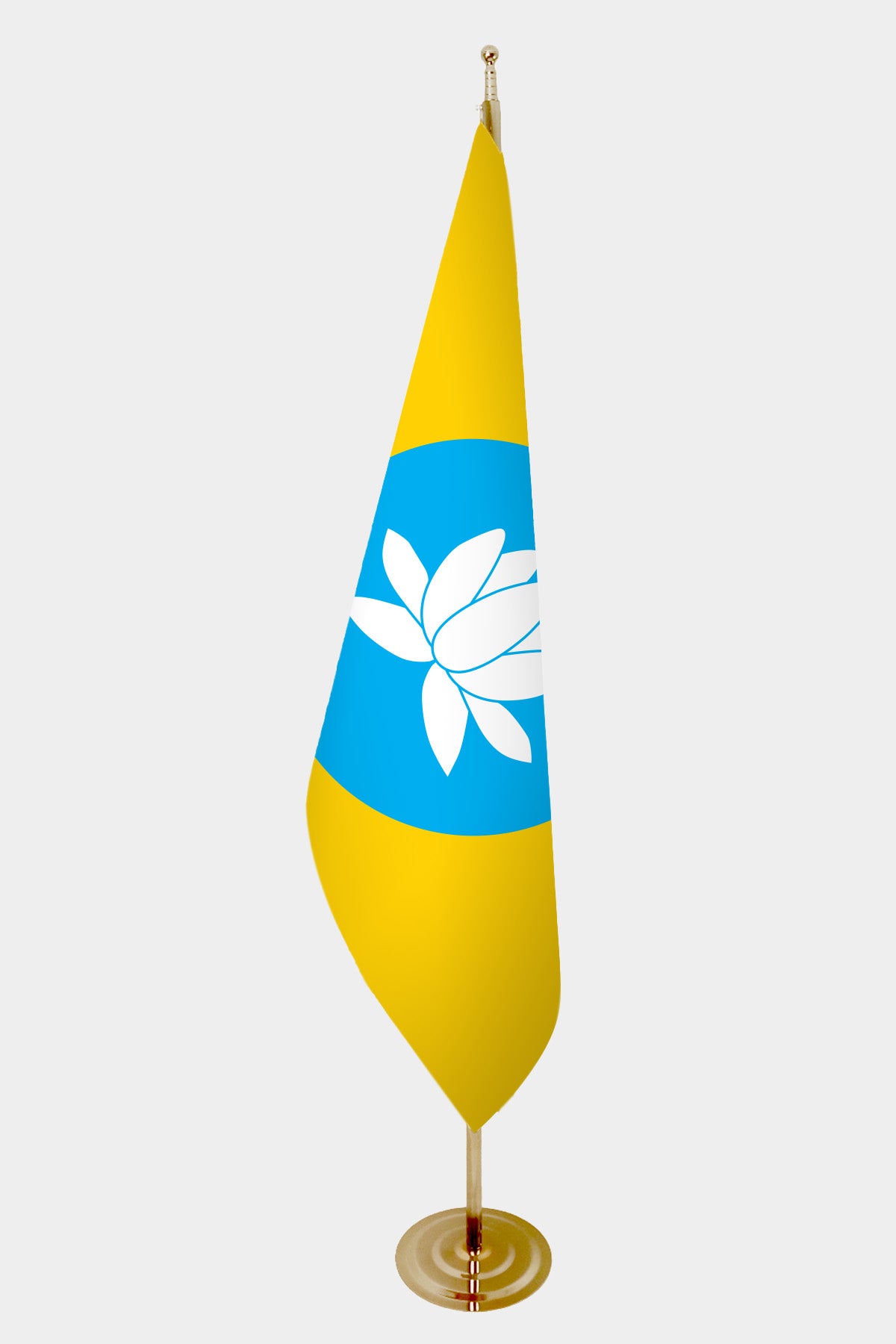 Drapeau officiel d'intérieur de la Kalmoukie — mât doré all-groups