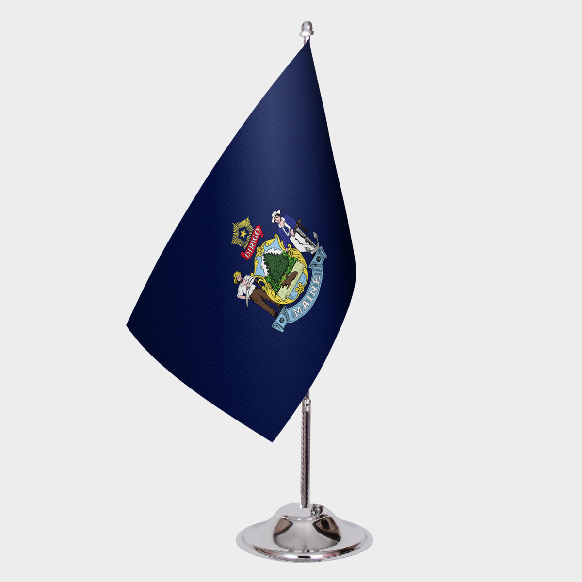 Maine State Desk Flags — Double Satin