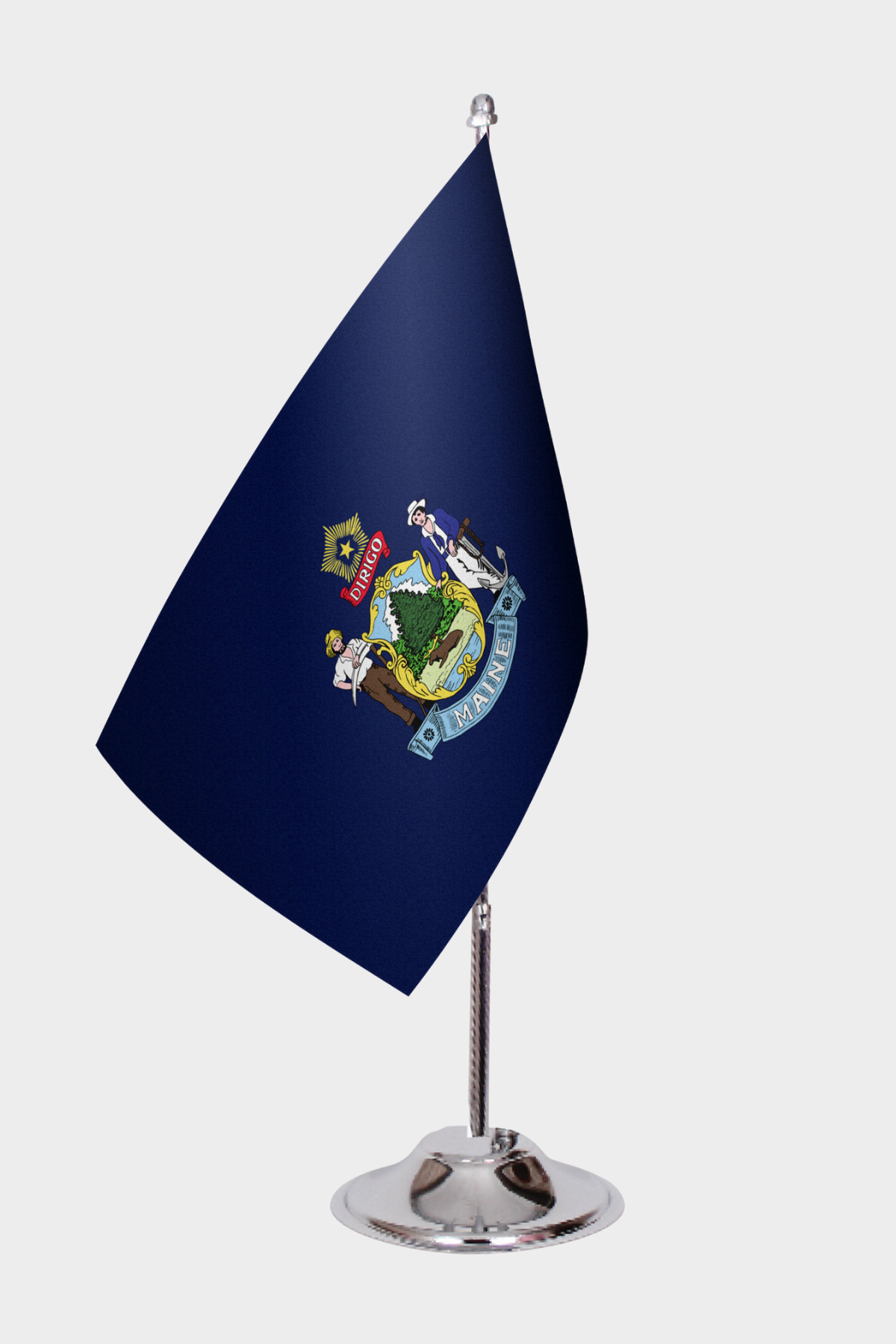 Maine State Desk Flags — Full View