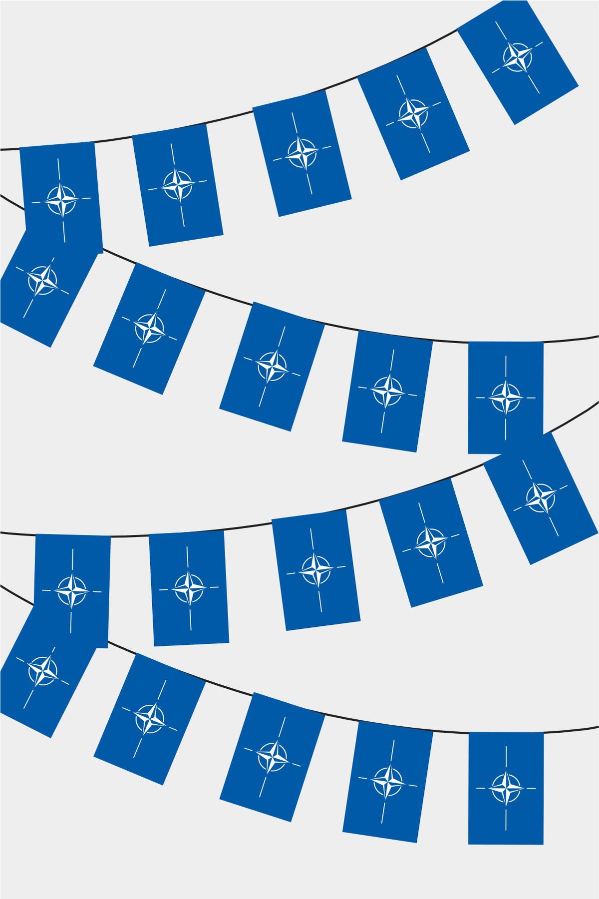 Guirlande de drapeaux rectangulaires de l'OTAN 50 m