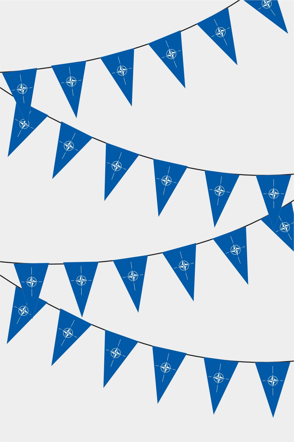 Guirlande de drapeaux triangulaires de l'OTAN 50 m
