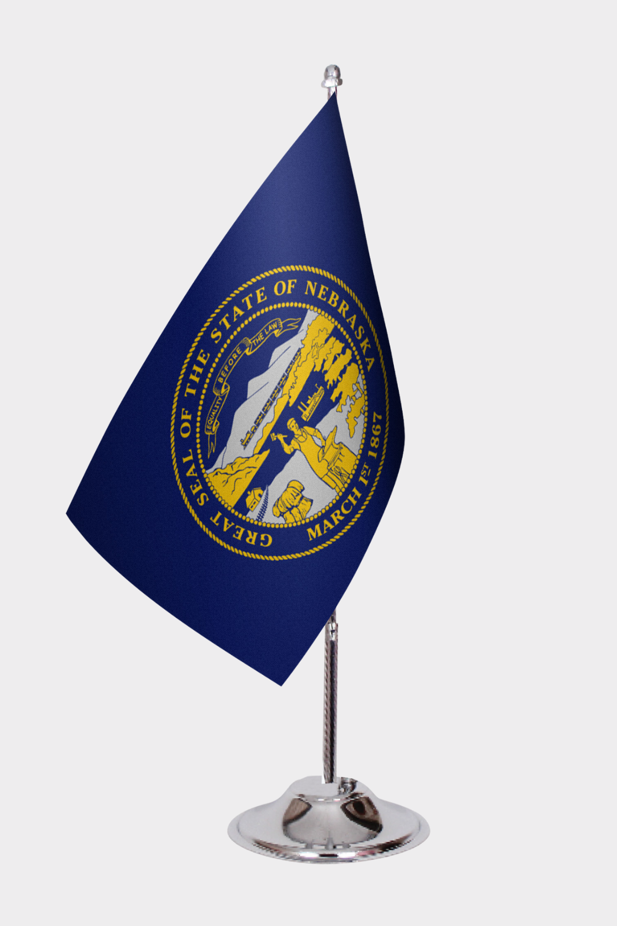 Nebraska State Desk Flags — Full View