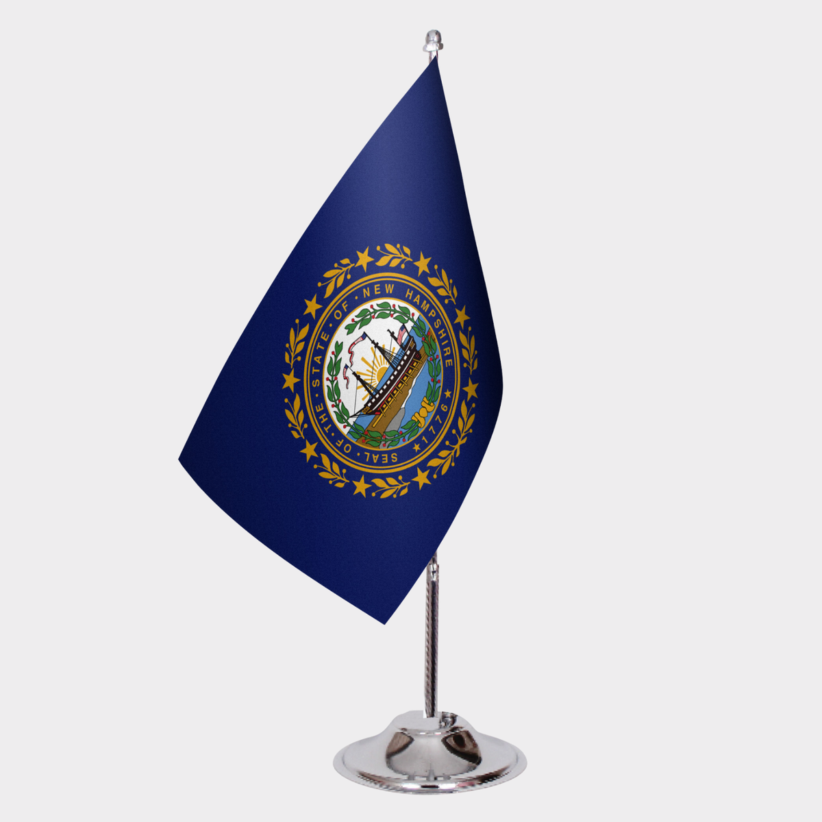 New Hampshire State Desk Flags — Double Satin