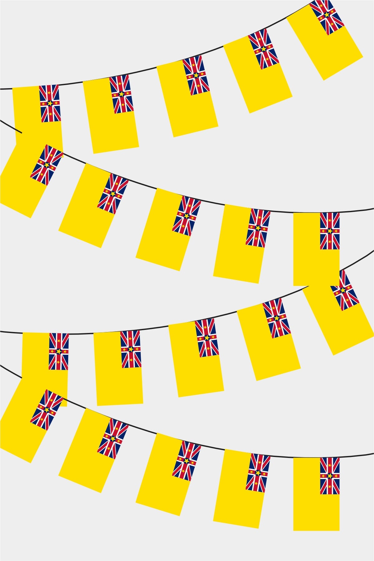 Guirlande de drapeaux rectangulaires de Niue 50 m