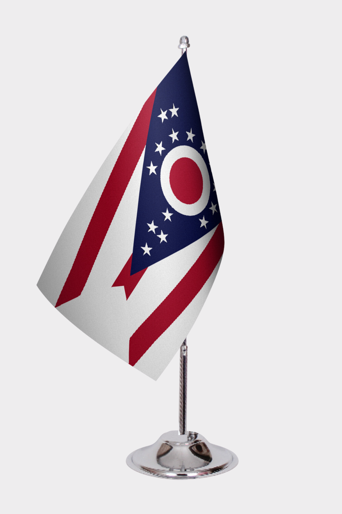 Ohio State Desk Flags — Full View