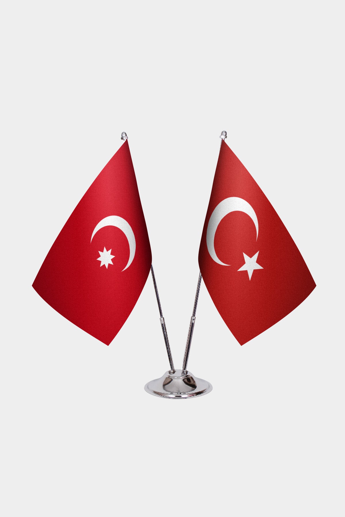 Ensemble de Drapeaux de Bureau Empire ottoman & Turquie — option mât doré