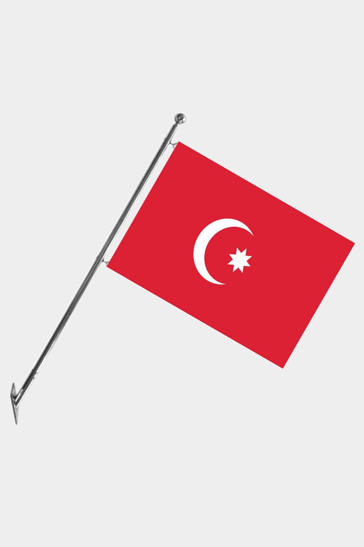 Kit drapeau Empire ottoman et mât télescopique mural — polyester tricoté