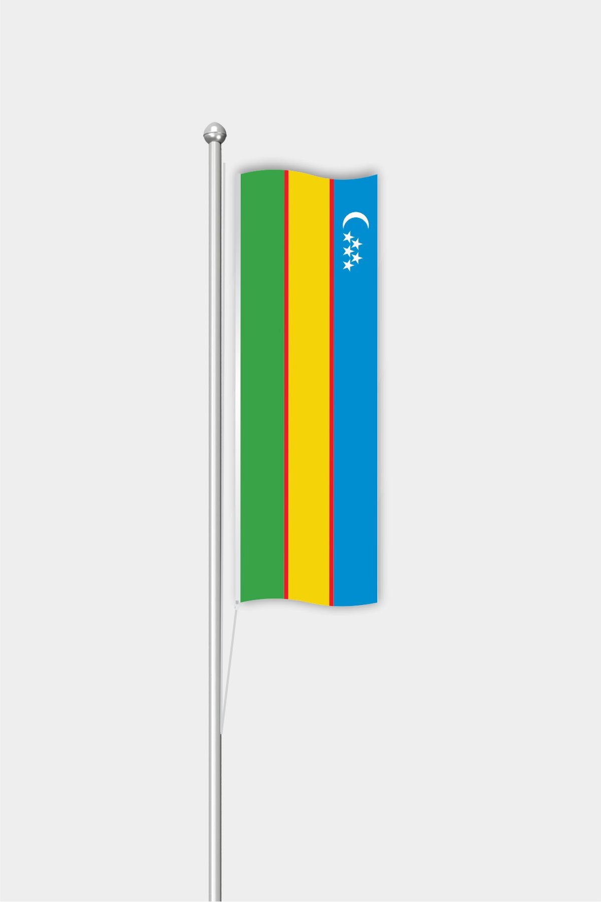 Drapeau vertical du Karakalpakstan pour l'extérieur