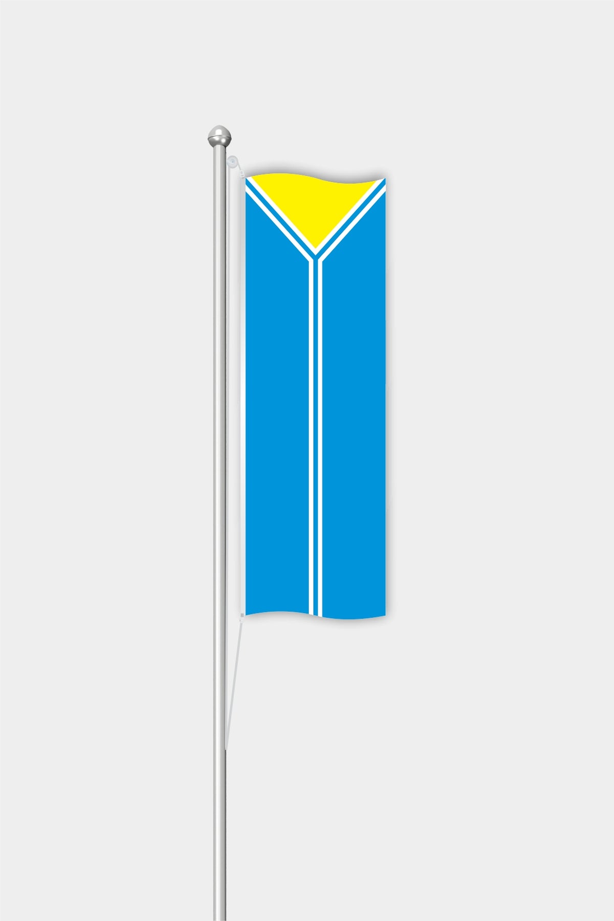 Outdoor Vertical Tuva Flag — Polyester