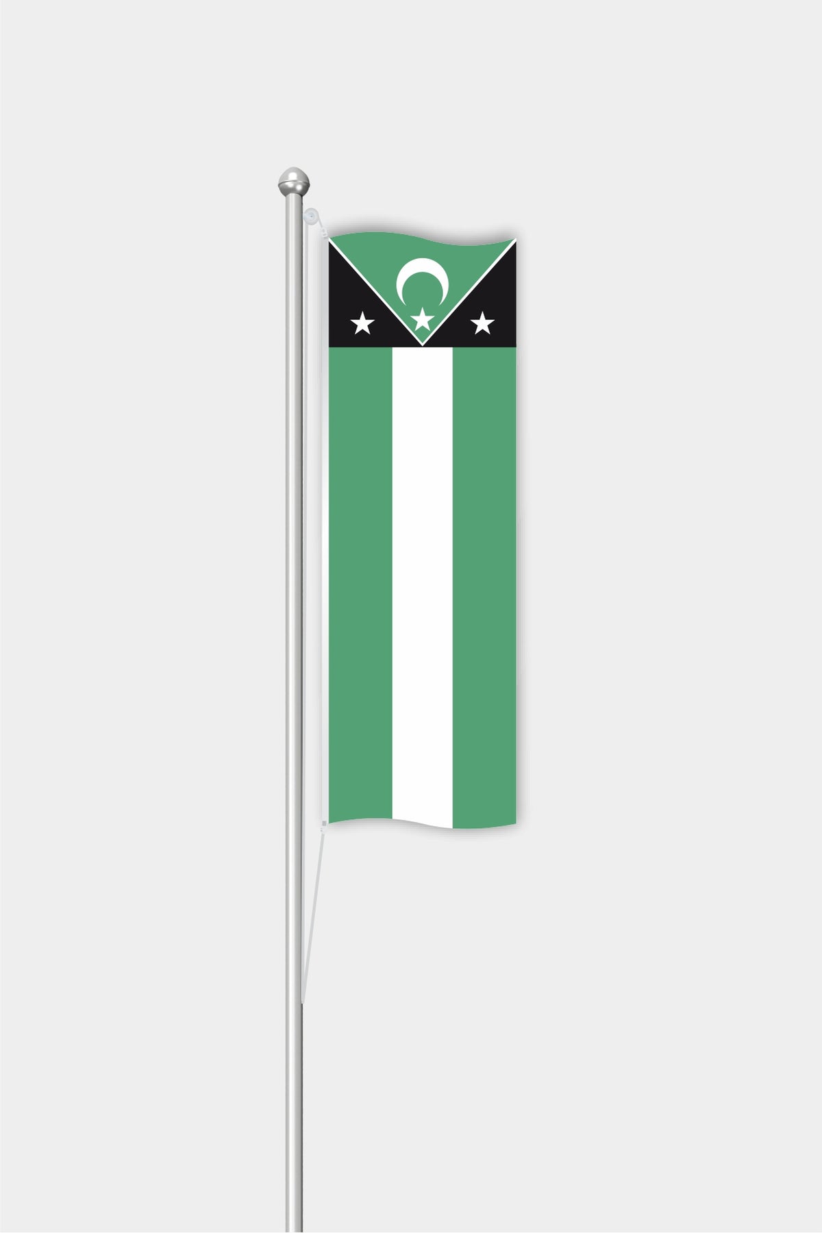 Drapeau vertical de la Thrace occidentale pour l'extérieur