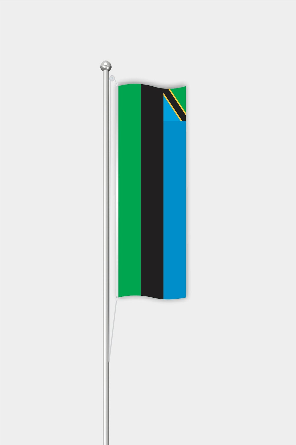 Drapeau vertical de Zanzibar pour l'extérieur