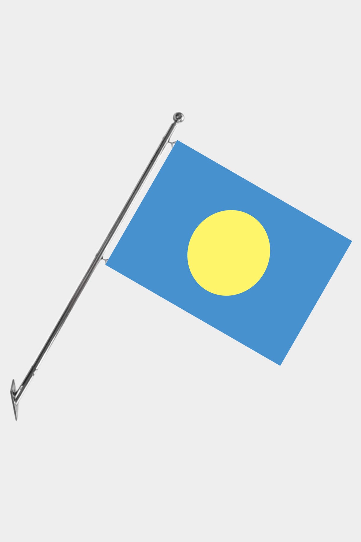 Palau Wall-Mounted Telescopic Flagpole Set — Polyester