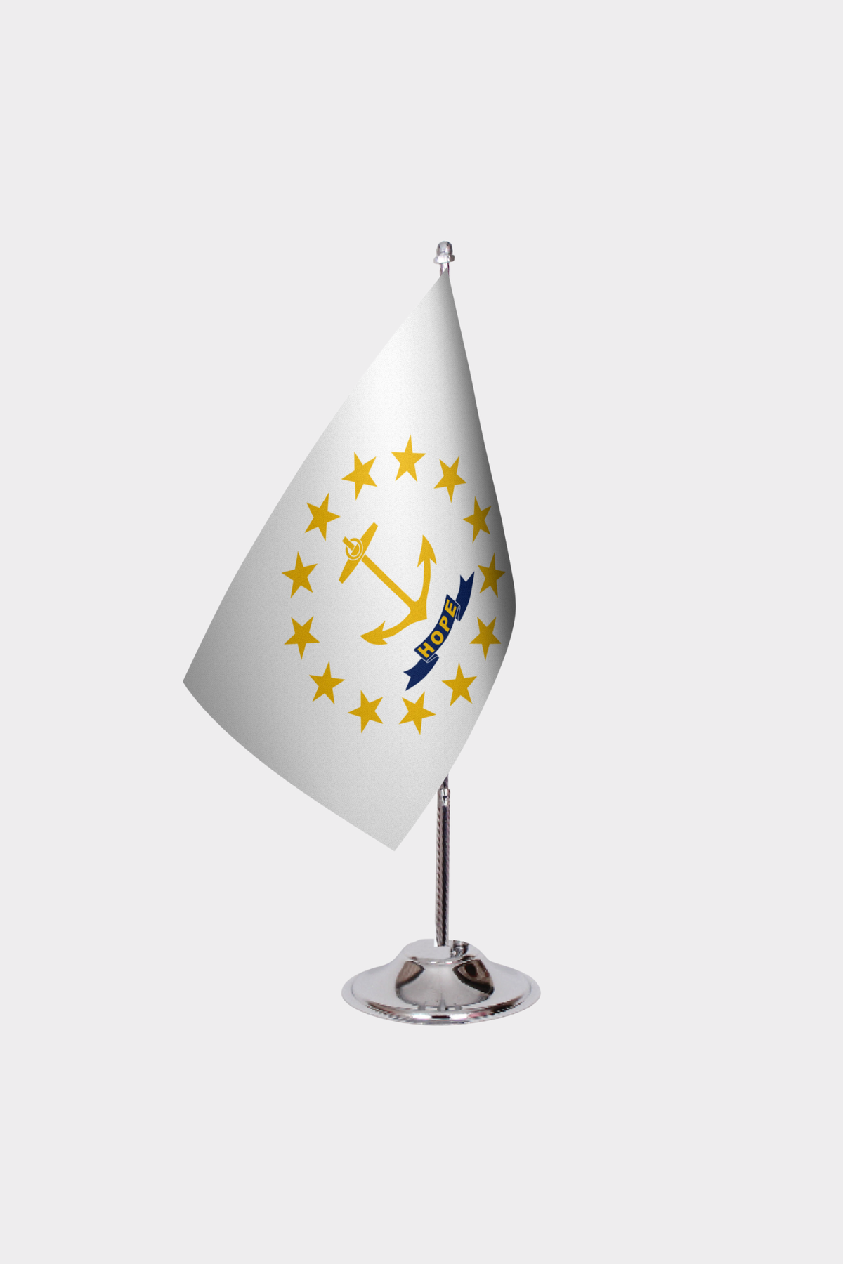 Rhode Island State Desk Flags — Double Satin