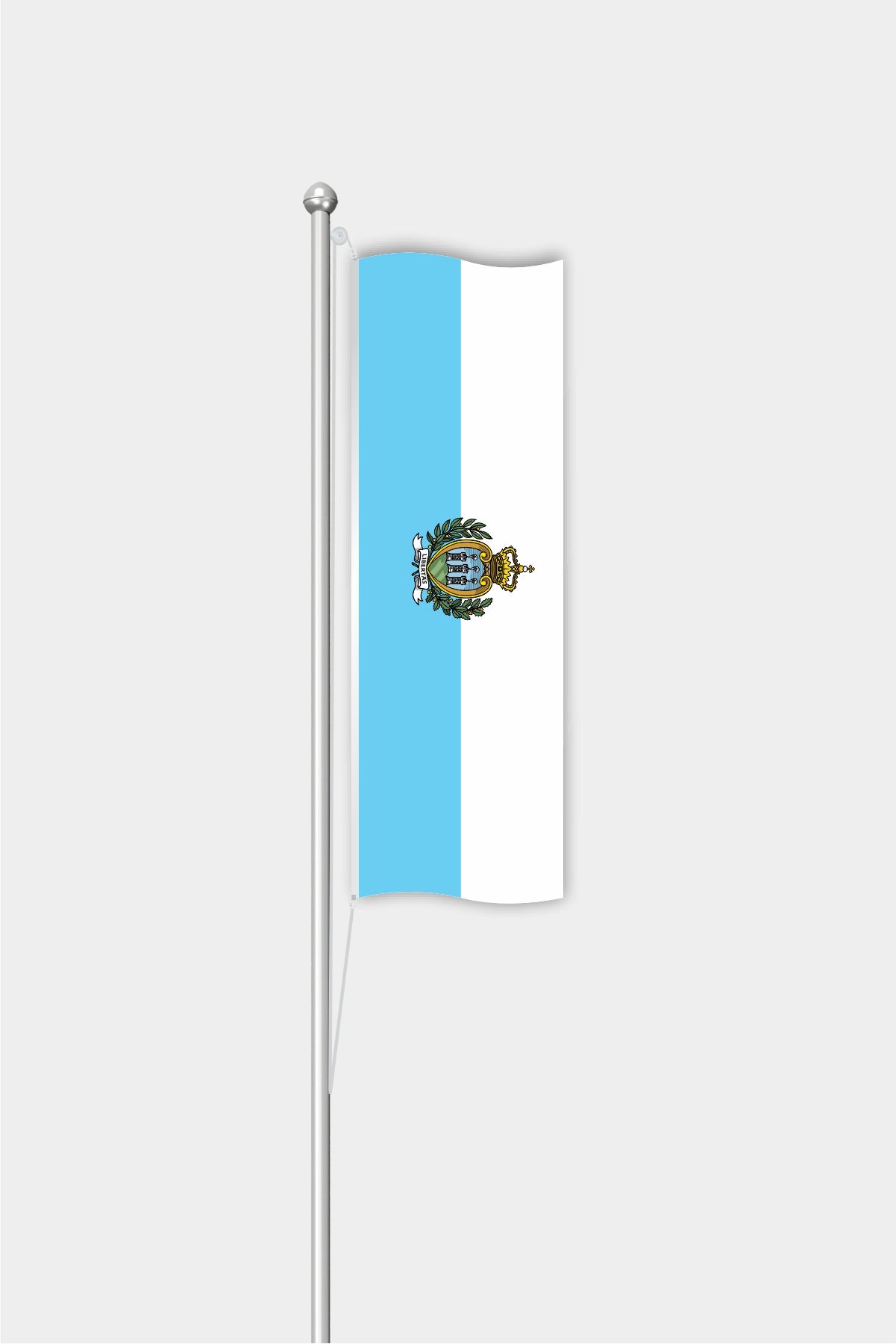 Outdoor Vertical San Marino Flag — Polyester