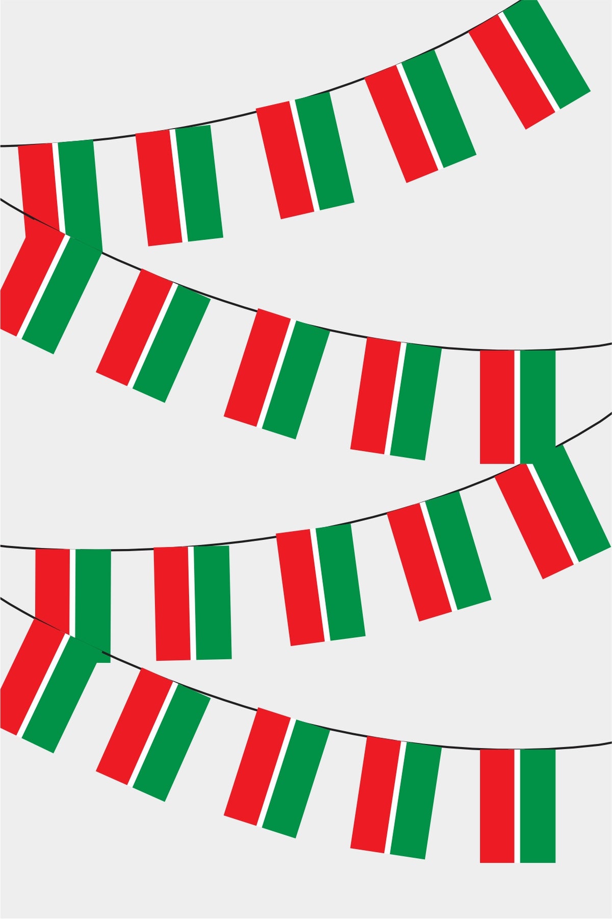 Guirlande de drapeaux rectangulaires du Tatarstan 50 m