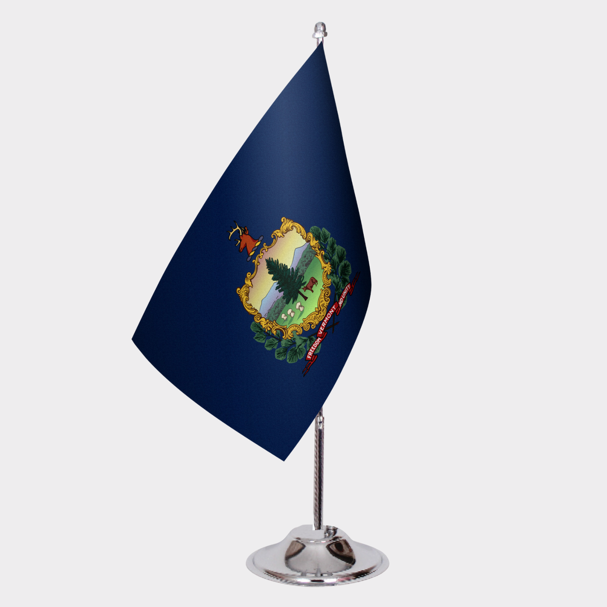 Vermont State Desk Flags — Double Satin