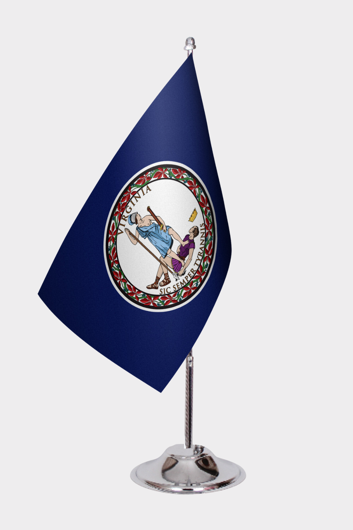 Virginia State Desk Flags — Full View