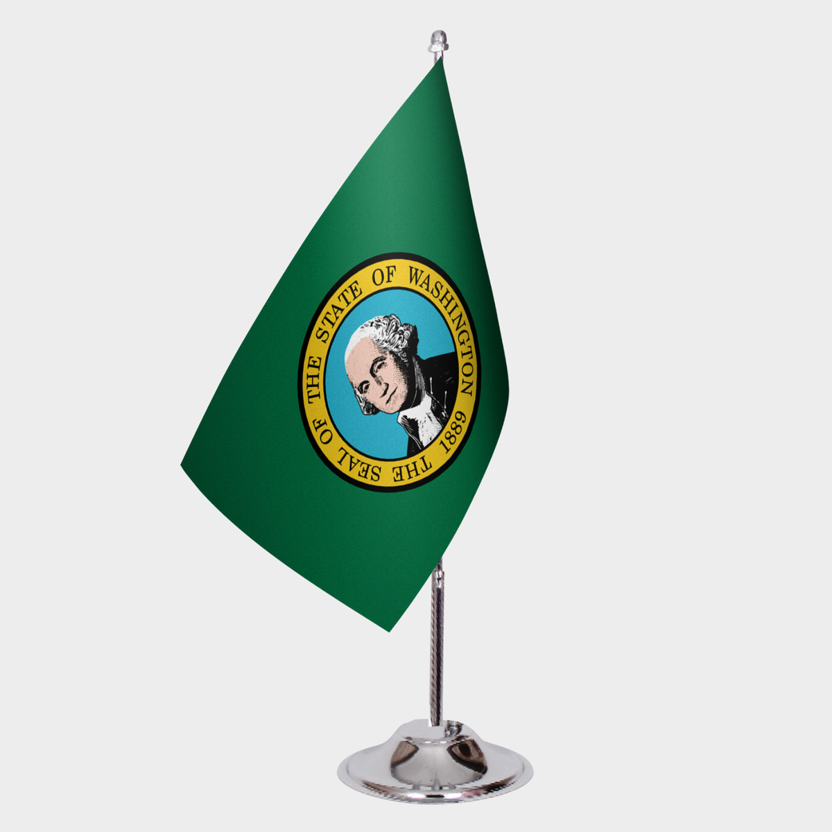 Washington State Desk Flags — Double Satin