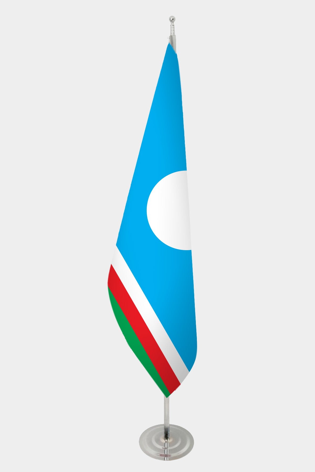 Yakutia Official Indoor Flag — Double Satin, Chrome Pole