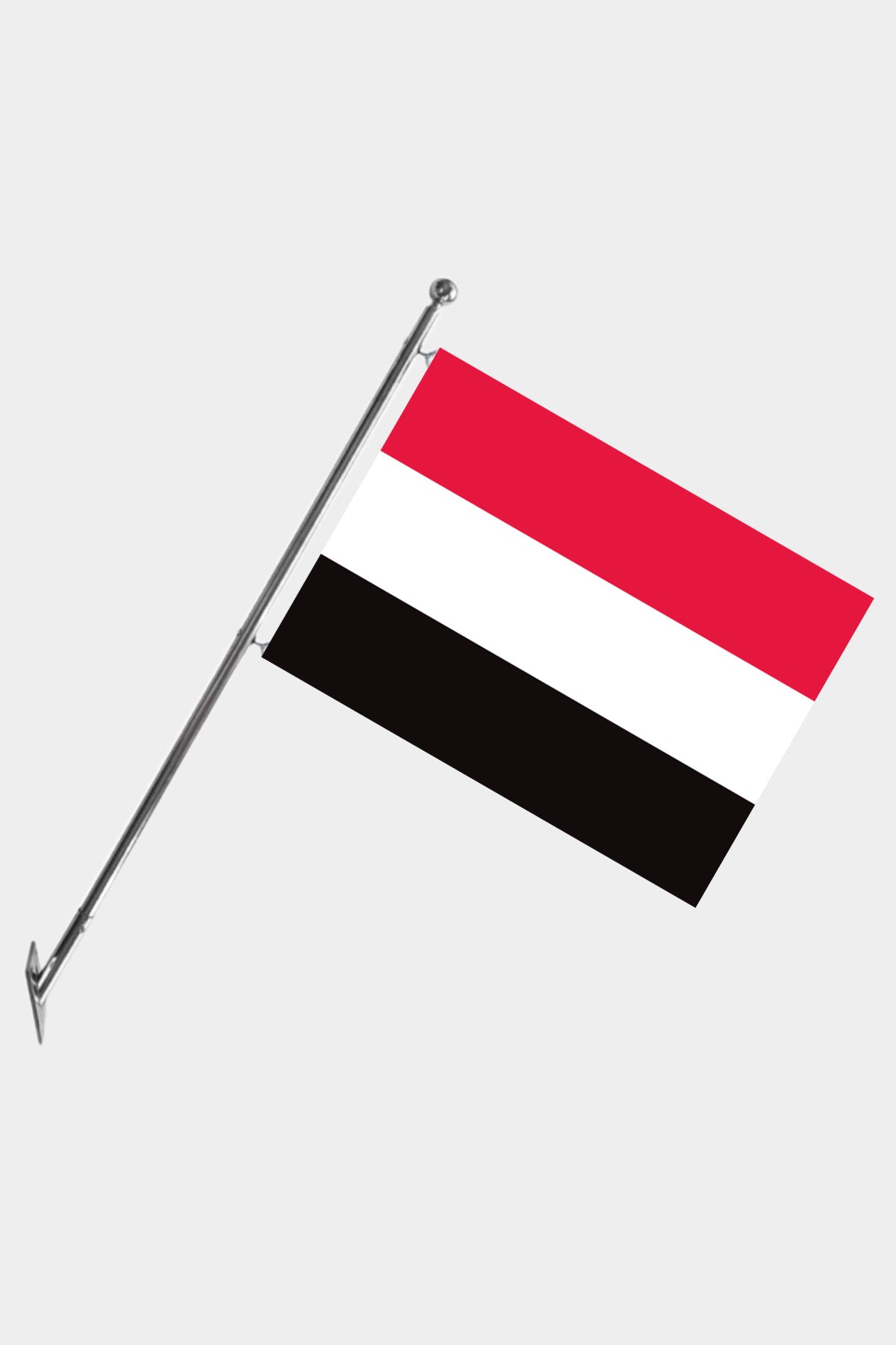 Yemen Wall-Mounted Telescopic Flagpole Set — Polyester