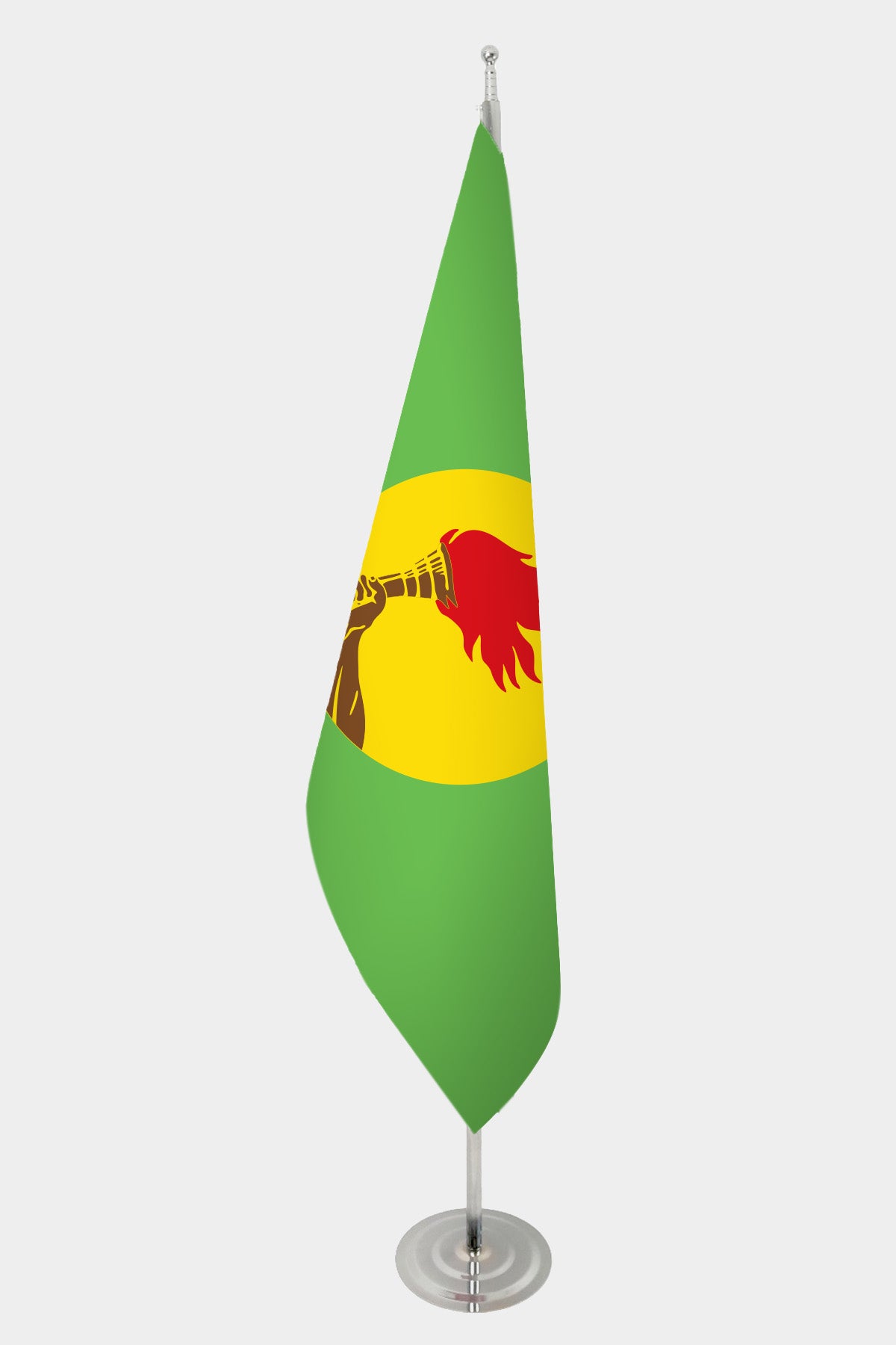 Drapeau officiel d'intérieur du Zaïre — mât chromé