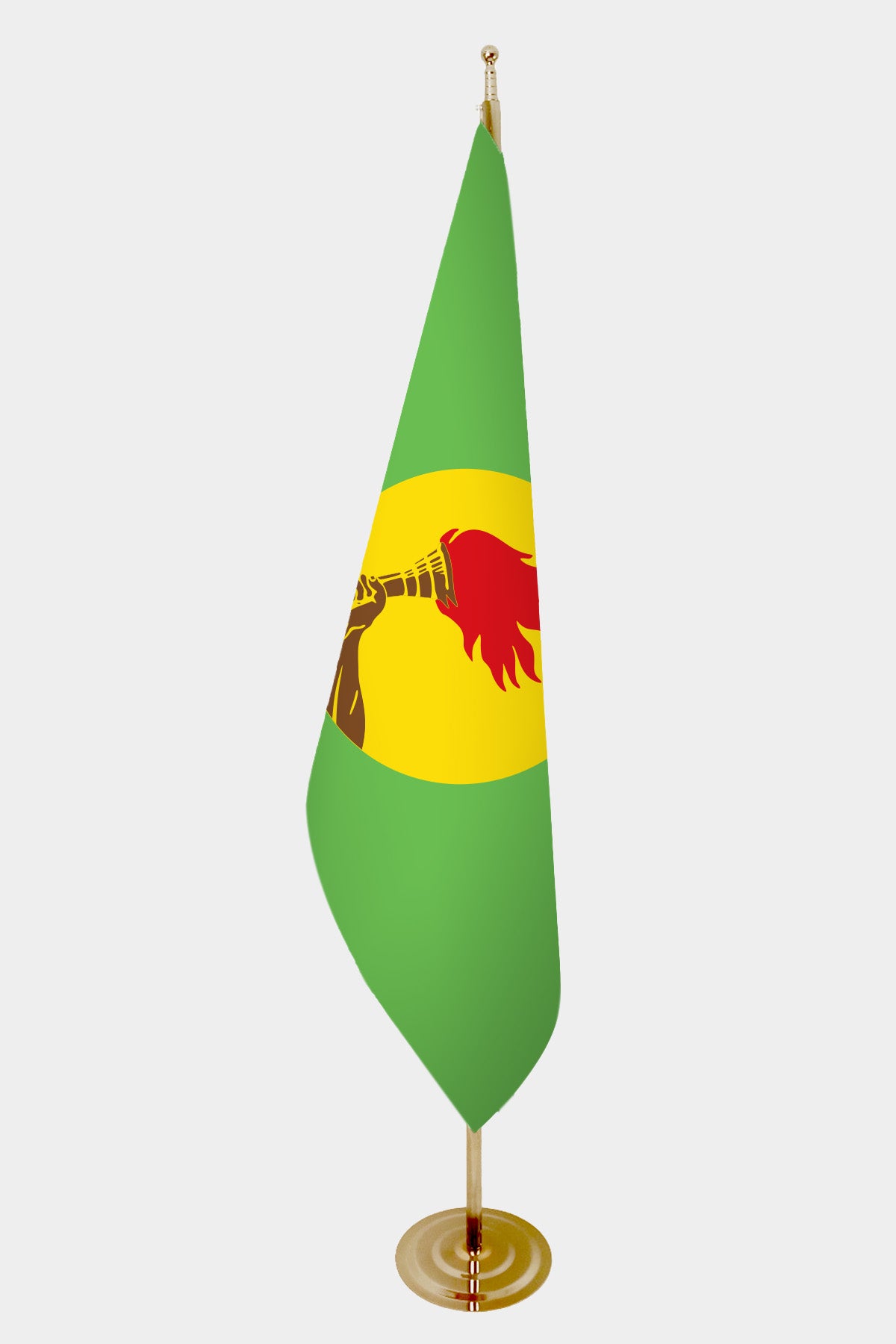 Drapeau officiel d'intérieur du Zaïre — mât doré all-groups