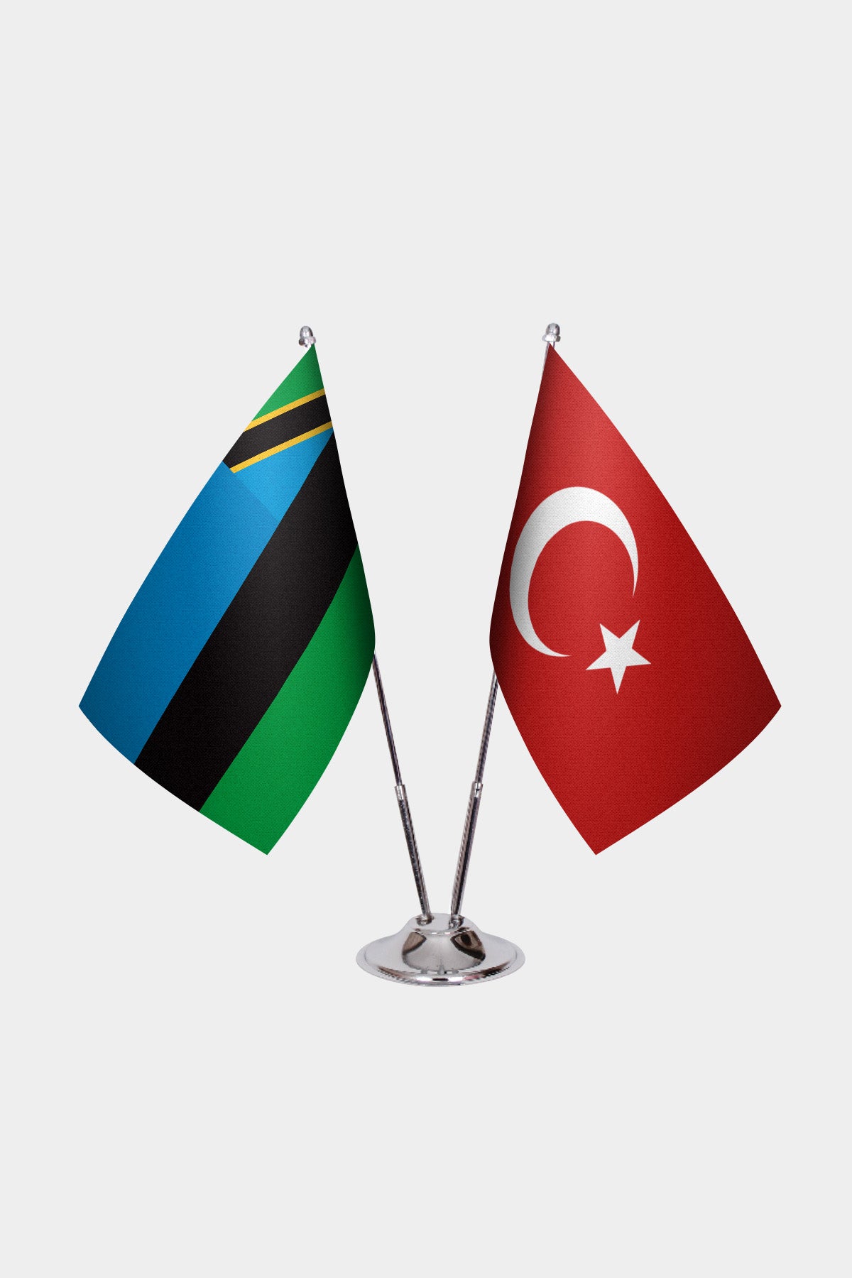 Ensemble de Drapeaux de Bureau Zanzibar & Turquie
