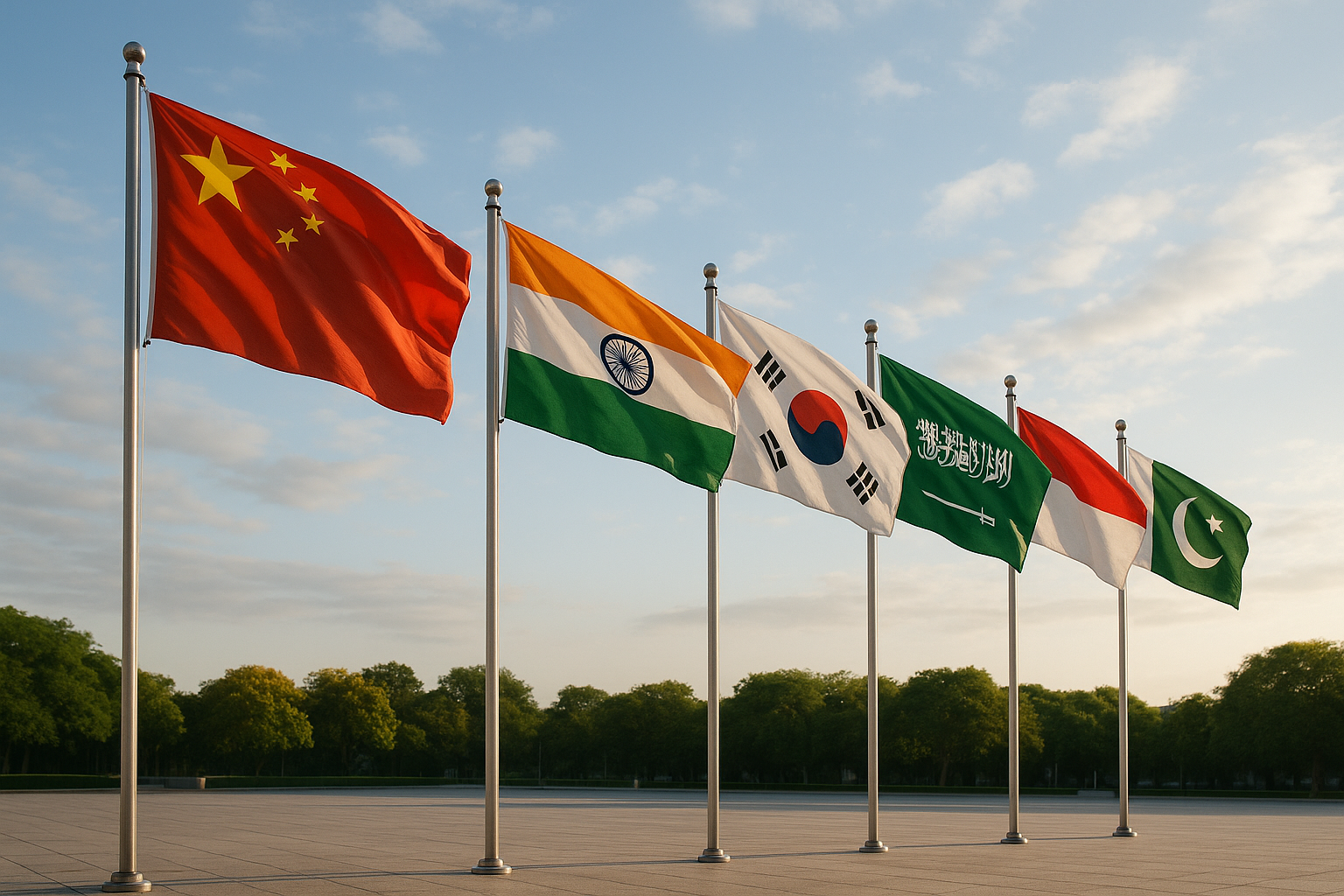 Asian Countries Flags