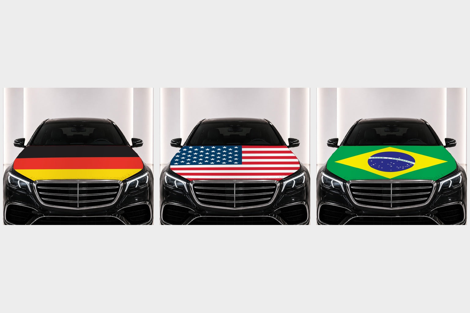 Country car hood flags — national flag hood covers fitted on cars