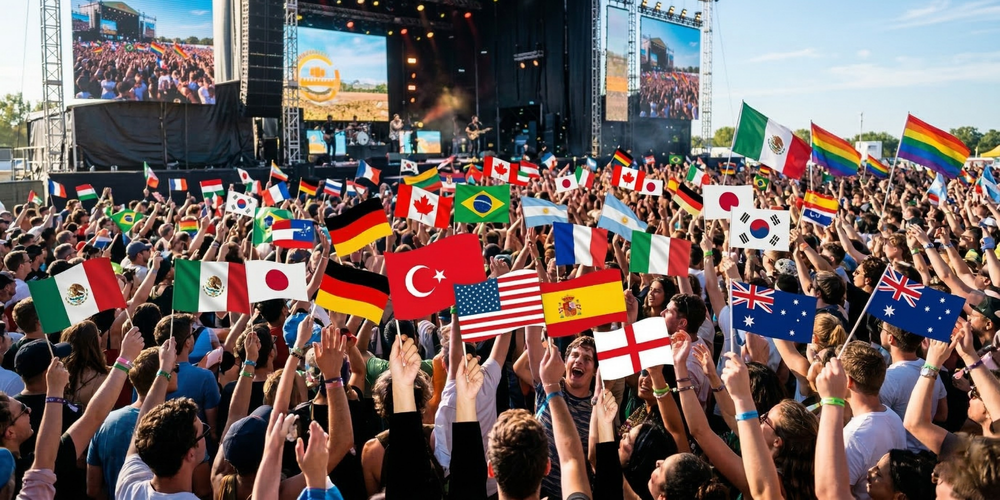 Premium handheld country flags collection - durable polyester flags on stick for events and parades