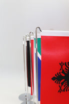 L-Shaped Louisiana State Desk Flag - Premium Double-Layer Satin with Chrome Stand | Professional Quality State Desk Flag