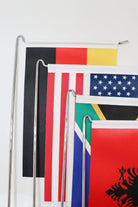 L-Shaped Idaho State Desk Flag - Premium Double-Layer Satin with Chrome Stand | Professional Quality State Desk Flag